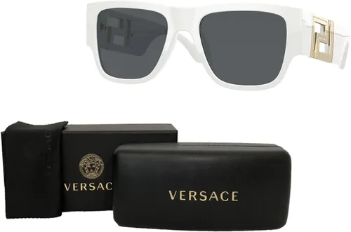 Vista 3 de Versace VE4403 Rectangle Sunglasses for Men BUNDLE with Designer iWear Complimentary Eyewear Care Kit