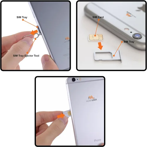 Vista 4 de Mobi Lock Herramienta de extracción de bandeja de tarjeta SIM de 10 piezas compatible con todos los teléfonos inteligentes y tabletas, iPhones