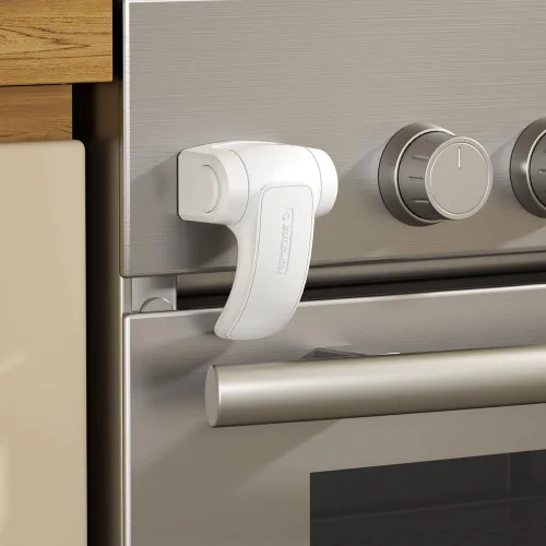 Vista 8 de EUDEMON 1 paquete de cerradura para horno, cerradura de puerta de horno a prueba de bebés, cerradura frontal de horno de seguridad para niños, fácil