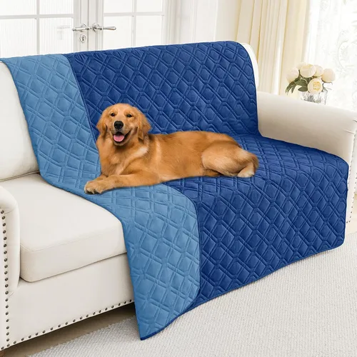 Vista 99 de Smiry Funda Impermeable para Cama de Perro Manta para Mascotas, Manta Suave y Lavable para Perros para Muebles Cama Sofá Sofá Reversible, a Cuadros