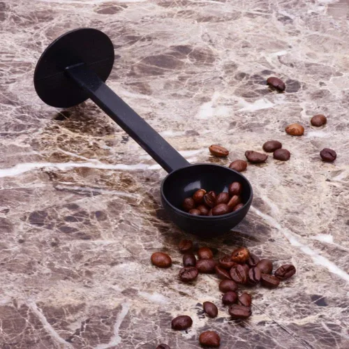 Vista 5 de Cuchara medidora de café expreso de 0.35 oz, cuchara de café de plástico para café molido, té y sal con parte inferior prensada, 5.9 x 1.9 pulgadas