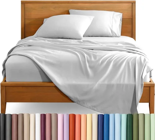 Vista 77 de Bare Home Juego de Sábanas Twin - Sábanas de Cama de Microfibra Ultra-Suave 1800 - Doble Cepillado - Bolsillos Profundos - Ajuste Fácil - Extra