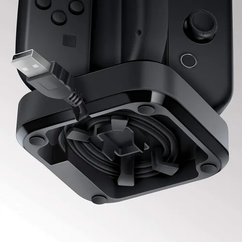 Vista 7 de Bionik Tetra Power - Nintendo Switch Joy Con Charging Dock (4 Controllers) with Built-In Cable Adjustment System and LED Charge Status Indicators
