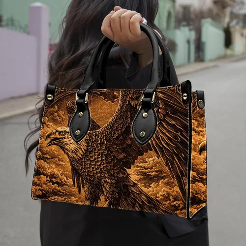Vista 2 de Novedosa colección de bolsos de cuero de arte animal con bolso a juego, bolsa de mano vintage de vida silvestre, regalo para mujer