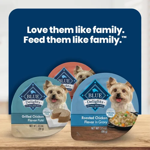 Vista 9 de Blue Buffalo Delicias Copa de alimentos de perro mojada de la raza pequeña adulta natural, sabor de pollo asado en salsa abundante 3.5-oz