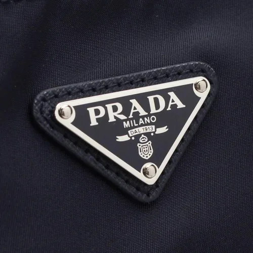 Vista 9 de Prada Bolso bandolera unisex de nailon Tessuto negro medio Negro