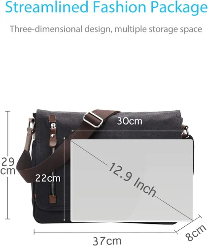 Vista 5 de FANDARE Bolso bandolera unisex de lona para hombro