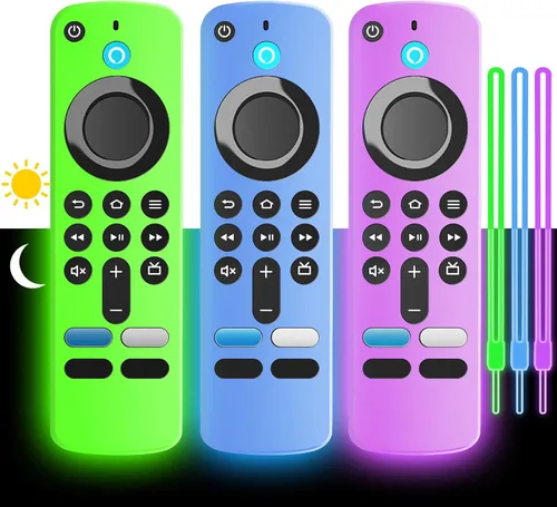 Vista 15 de Wevove (newestmodel) Funda protectora suave para control remoto, antideslizante, a prueba de golpes, funda protectora de silicona con cordón que