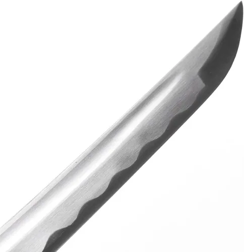 Vista 6 de YONG XIN SWORD -Samurai Katana - Espada japonesa hecha a mano, práctica, acero al carbono 1045, templado/arcilla templada, espiga completa, afilada