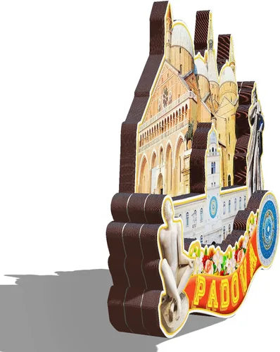 Vista 2 de Padova Italia - Imán de madera 3D para nevera, viajes, coleccionables, recuerdos, decoración, manualidades hechas a mano