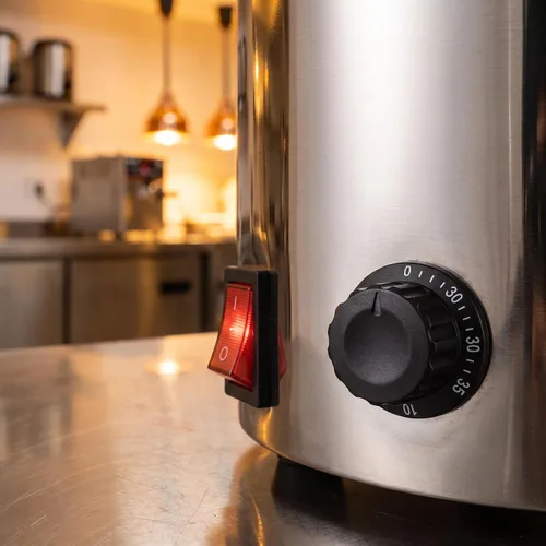 Vista 3 de Dispensador eléctrico de salsa de queso nacho con cucharón y olla de inserción, interruptor de encendido/apagado de capacidad de 3.5 cuartos