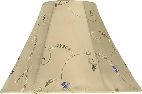 Vista 10 de Aspen Creative 58053A Bell Uno - Pantalla de lámpara en gasa blanca, 7 pulgadas superior x 14 pulgadas inferior x 11 pulgadas de altura inclinada
