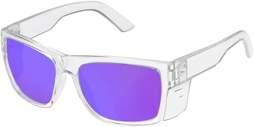 Vista 21 de Lentes de sol de seguridad para hombre, negro mate, lentes de sol de seguridad polarizados, cumplen con las normas ANSI Z87+, protección UV