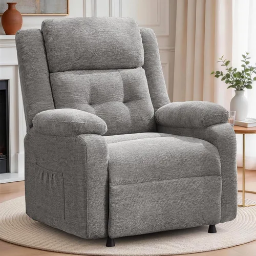 Vista 13 de Korser Silla reclinable eléctrica, sillas de sala de estar para adultos Azul-5