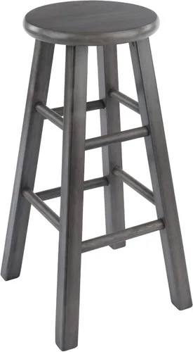 Vista 14 de Winsome Ivy Taburete de bar de patas cuadradas, gris rústico, 29 pulgadas Gris (rustic gray)