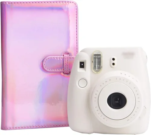 Vista 4 de Sunmns Álbum de fotos de piel sintética compatible con Fujifilm Instax Mini 12 11 9 8 90 8+ 26 7s película de cámara instantánea, Polaroid Snap Zip