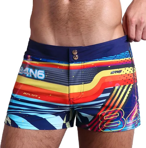 Vista 56 de Bang Men's Swimwear - Beach Shorts - Stretchy Quick-Dry All-Use Premium Swimsuit Trunk Square Cut