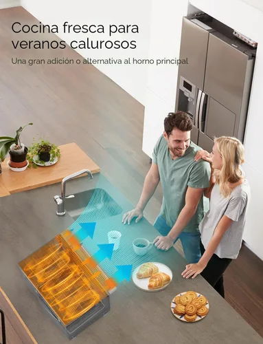 Vista 8 de Nuwave Bravo XL Pro Air Fryer Toaster Oven, Improved 100% Super Convection Acero inoxidable cepillado