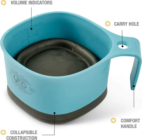 Vista 4 de UCO Vaso plegable para camping, mochilero y senderismo, 12 onzas (paquete de 2)