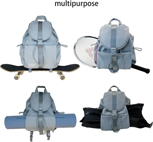 Vista 3 de EKE Mochila deportiva para gimnasio, yoga, tenis, regalo deportivo, versátil, para viajes, viajes, natación, patineta, bádminton, casual