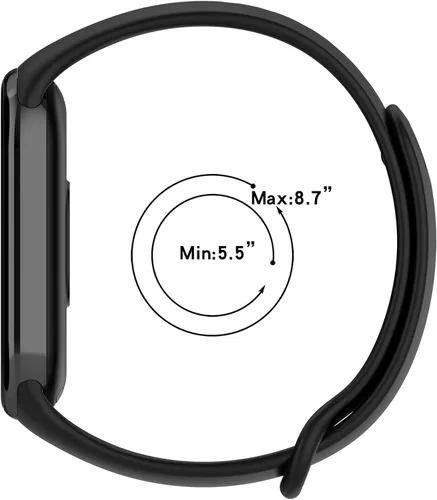 Vista 6 de LOKEKE Compatible con Xiaomi Band 8 Correa de repuesto - Correa de silicona de repuesto compatible con Xiaomi Band 8 (pines de acero inoxidable)