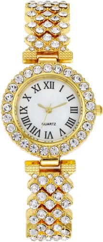 Vista 3 de CdyBox Lady Elegant Small Dial Quartz Watch with Diamond Bracelet Watch Set Dress Wrist Watches