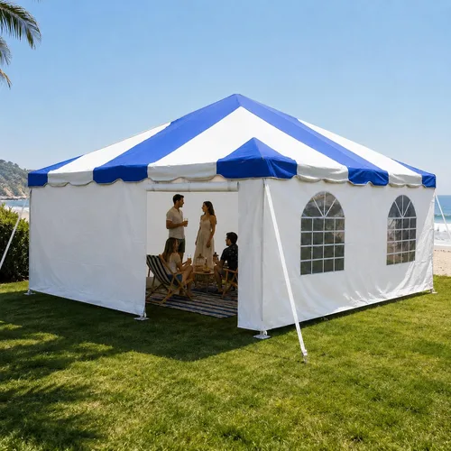 Vista 17 de Party Tents Direct - Toldo con marco de fin de semana, parte superior Blanco