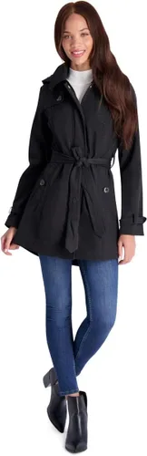 Vista 4 de Jessica Simpson Womens Fleece Lined Soft Shell Trench Jacket wDetachable Hood
