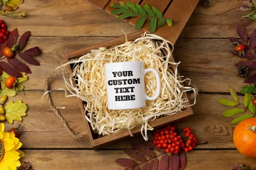 Vista 4 de Tazas personalizadas con palabras, texto o nombres personalizados, taza de café de cerámica blanca de 11 onzas, tazas de café personalizables