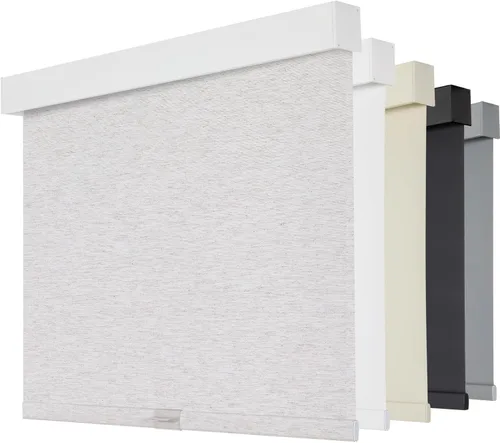 Vista 7 de Persilux Persianas enrollables opacas inalámbricas para ventanas, parada libre con cenefa, persianas de tela con aislamiento térmico, protección UV