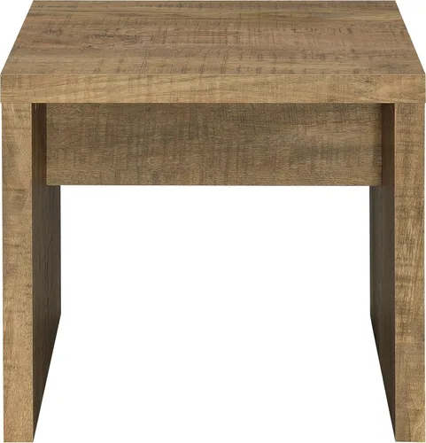 Vista 4 de Coaster Home Furnishings - Lynette - Mesa auxiliar cuadrada de madera con soportes sólidos y mesa espaciosa - Estilo rústico - Sala de estar - 24