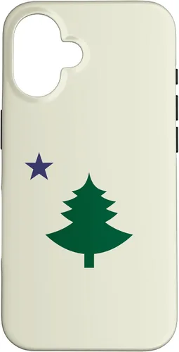 Vista 32 de Original Old Maine State Flag 1901 Pine Tree Star Case for iPhone 17
