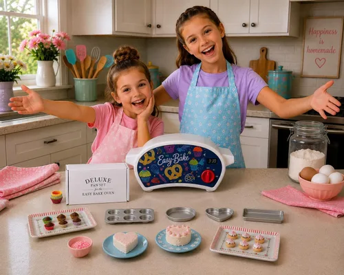 Vista 4 de Juego de Moldes de Lujo Compatible con Easy Bake Ultimate Oven Incluye 60 Forros para Cupcakes QUE SÍ SE AJUSTARÁN, A DIFERENCIA DE OTROS