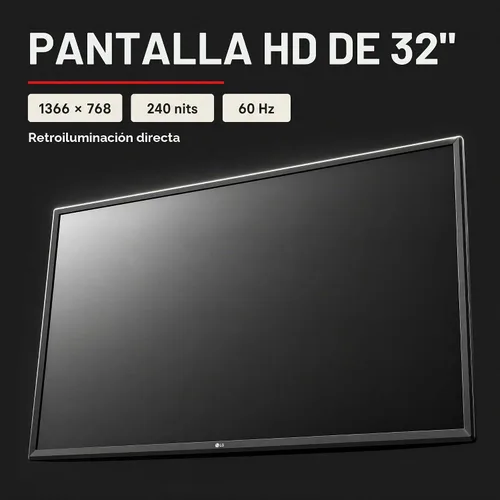 Vista 4 de LG Electrónica - 32LN340CBUD - 321366 X 768 (hd), Vida útil (hrs) 30, 000, Smart Home (barra de lanzamiento), Sw Cloc