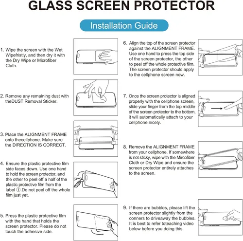 Vista 2 de Mothca Protector de pantalla de vidrio mate para iPhone 15 Pro (6.1 pulgadas), película transparente de vidrio templado antirreflejos y antihuellas
