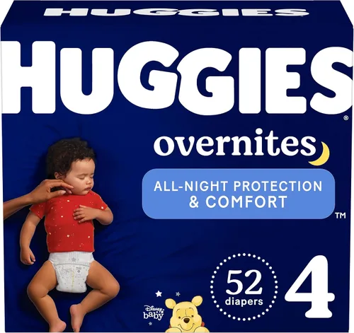 Vista 23 de Huggies Pañales Overnites: pañales para bebé, talla 6 (35+ libras), 72 unidades, el embalaje puede variar