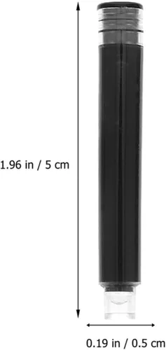 Vista 2 de Black Fountain Pen Refills with Ergonomic Design, Plastic Material, Easy to Install Ink Cartridges for Students Stationery and Convenient Writing