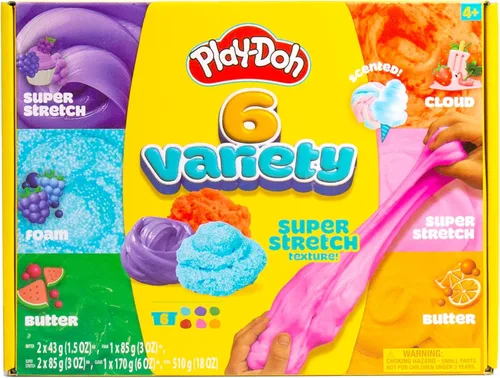 Vista 12 de Play-Doh Juego variado de 12 unidades de Playdoh súper elástico, regalos para niños, juguetes populares, recuerdos de fiesta para edades de 8 a 12