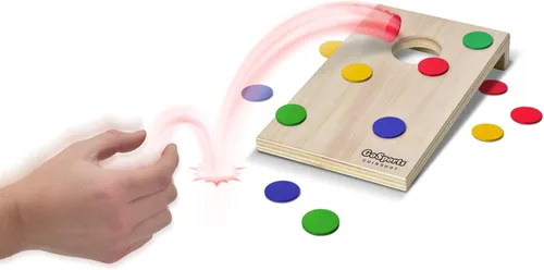 Vista 3 de GoSports mini set de juego de cornhole para mesa Coinshot