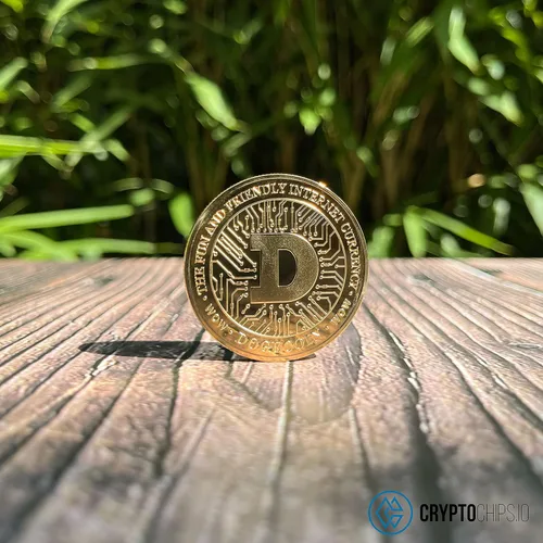 Vista 7 de Cryptochips Dogecoin (Doge) Criptomoneda física Criptomoneda conmemorativa que puede HODL