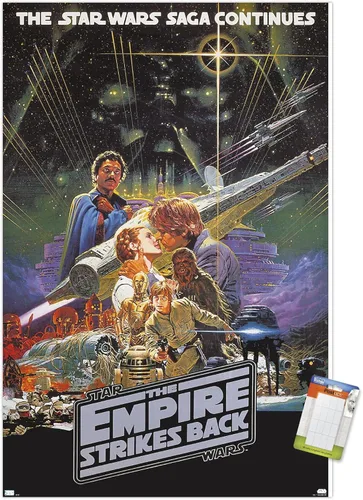 Vista 12 de Trends International Star Wars: The Empire Strikes Back - Póster de pared de una hoja, 14.725 x 22.375 pulgadas, versión enmarcada de madera