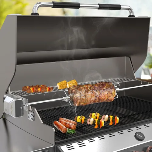 Vista 6 de Onlyfire 6002 Tenedores de carne asador (1 par) para parrillas, se adapta a varillas hexagonales de 1/2 pulgada y 3/8 pulgadas y 5/16 pulgadas
