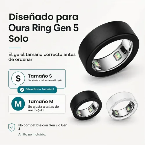 Vista 5 de Compaitble con anillo Oura Gen 5 cubierta