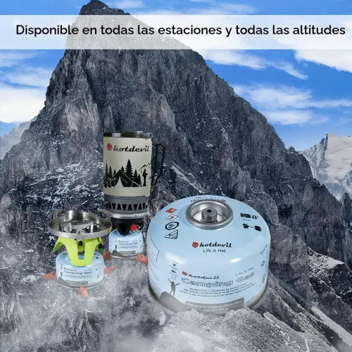 Vista 6 de Hotdevil Recipiente de combustible de isobutano de 100 gramos para estufa de camping Recipiente de combustible de butano y propano para camping