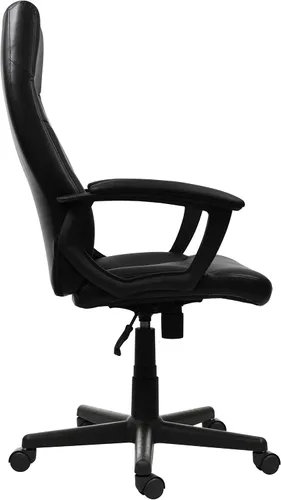 Vista 6 de Techni Mobili - Silla de oficina de piel sintética, altura ajustable, color negro PU leather executive chair, padded armrests, height adjustable