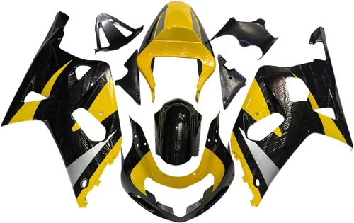 Vista 12 de Kit de carenado de llama azul negro de plástico ABS para Suzuki GSXR600 GSXR750 K1 2000-2003 Carenados GSX-R600 GSX-R750 2001 2002 2003 Inyección