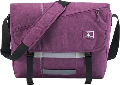 Vista 10 de OIWAS Bolsa de mensajero pequeña para hombres/mujeres, bolsa cruzada de viaje, bolsa de hombro de lona de 14 pulgadas para computadora portátil