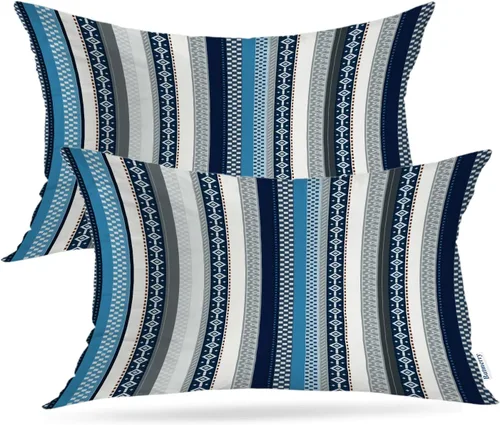 Vista 86 de Batmerry Fundas de almohada de bosque de arce otoñal, casas de sillas de madera, hojas amarillas, fundas de almohada decorativas, impresión digital