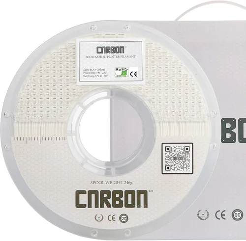 Vista 12 de Filamento para impresora 3D PLA+ de grado alimenticio certificado – CARBON by Comfy Materials – Probado en laboratorio, compatible con la FDA, apto