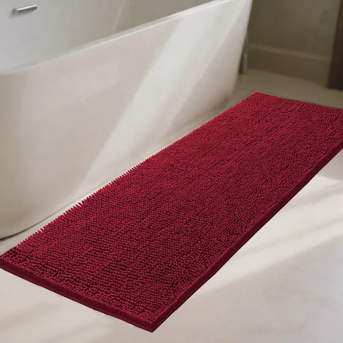 Vista 18 de Alfombras de baño de 47 x 17 pulgadas, súper absorbentes, suaves, gruesas, lavables a máquina, tapete de baño de felpilla antideslizante, tapete